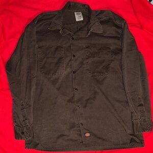 Dickies Brown Casual Button Down Shirt